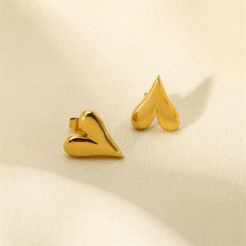 Heart Huggie Hoop Earrings